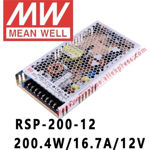 Mean Well RSP-200-12 meanwell 12VDC/16.7A/200W Single Output with PFC Function Power Supply online store