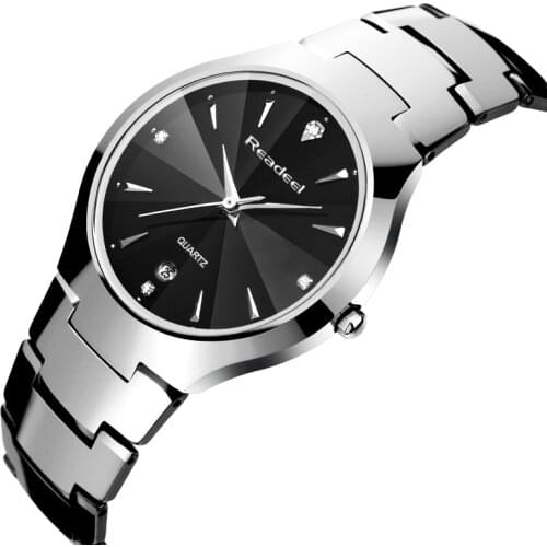 Relogio masculino Readeel Luxury Brand Full Tungsten Steel Analog Display Date Mens Quartz Watch Business Watch Men Watch 2017
