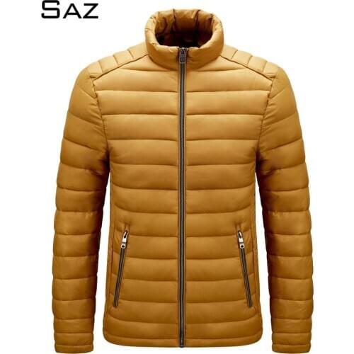 Saz Lightweight down jacket men winter new sports fashion casual light warm jacket men clothing