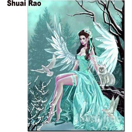 Wing Angel Woman Diamond Painting Set Full Square/Round Drill 5D Diamond Embroidery Fairy Gril Painting Cross Stitch