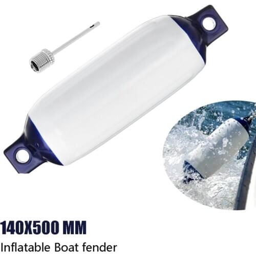 Inflatable Boat Fender PVC Boat Anchor Bumper Marine Boat Fender for Boat, Sailboat, Cuddy Etc (5.5X20 Inch)