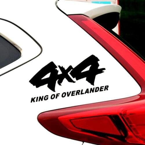 4x4 Off Road King of Overlander Car Stickers Creative Decoration Decals For SUV JEEP 4WD Auto Tuning Styling Vinyls D10