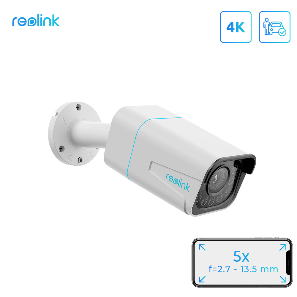 Reolink RLC-811A 4K PoE IP Camera 8MP 5X Optical Zoom Human/Car Detection 2-way Audio Color Night Vision Smart Home CCTV