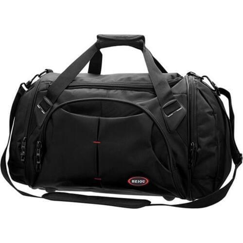 New 2016 Fashion Waterproof Nylon Men Travel Bags Large Luggage Bag Men Duffel Bag for travel weekend bag Overnight Big Black