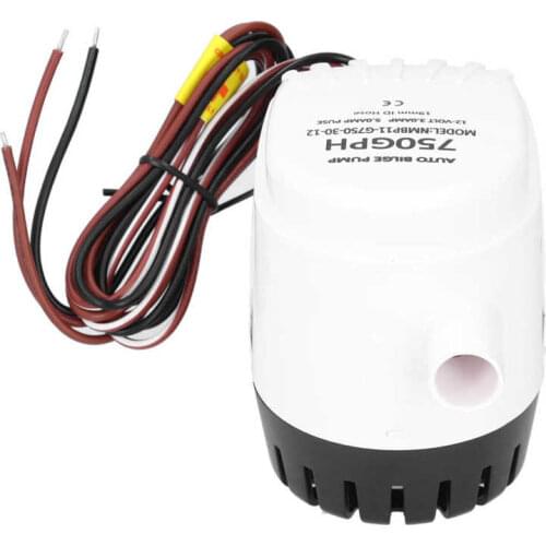 Sump Pump 12V 750GPH Automatic Submersible Bilge Pump with Built-In Float Switch Marine Boat Accessory Marine Accessory