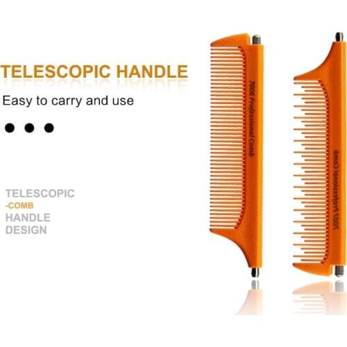 Hairdresser Cut Hair Telescopic Comb Heat-resistant Metal Rat Tail Comb Fine Teeth Irregular Design Styling Hairdressing Tools