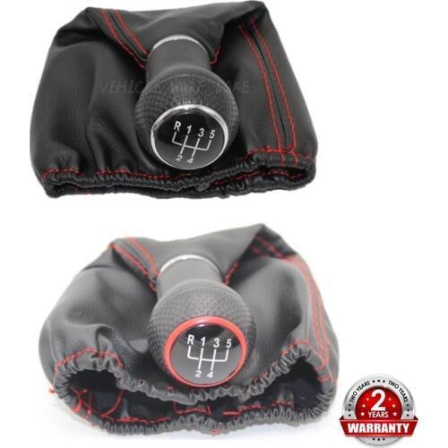Gear Knob For VW Caddy 1997 1998 1999 2000 2001 2002 New 5 Speed Car Gear Shift Knob Leather Boot