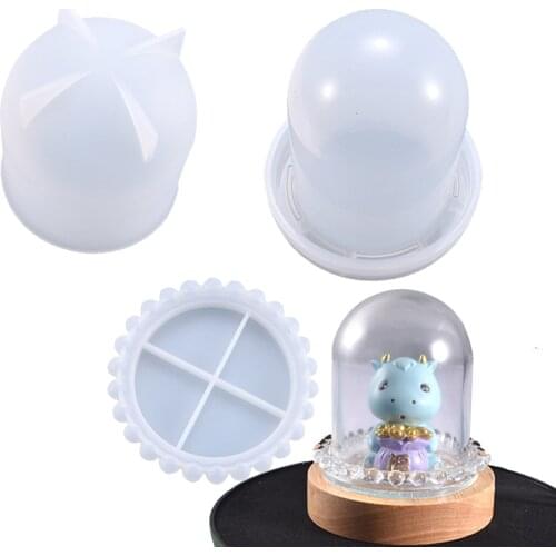 DIY Transparent Cover Dice Cup Silicone Mold Crystal Epoxy UV Resin Clay Mold Home Decor Self-made Multi-purpose Box Tool Making