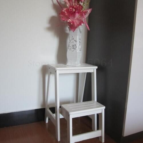 All Solid Wood Folding Stair Stool Home Ladder Wooden Step Chair Shoe Changing Stool Stool