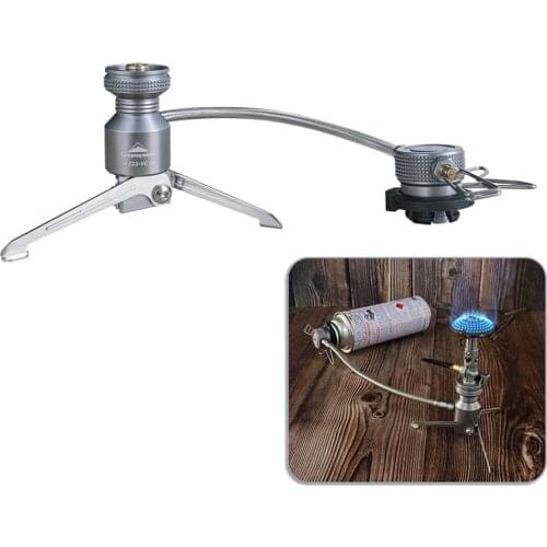 CAMPINGMOON Gas Stove Adapter Tripod Butane Canister Adapter Collapsible Gas Stove Connector Gas Lamp Tank Stand Connector