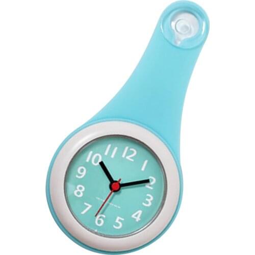 Waterproof Bathroom Clock Mini Hanging Wall Clock with Silicone Sucker Hooks Silence Clock for Shower Kitchen Living