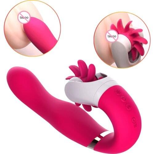 Rotation Dildo Vibrators Oral Tongue Licking Tool Sexual Wellness G Spot Massage Female Clitoris Stimulator Sex Toy for Women