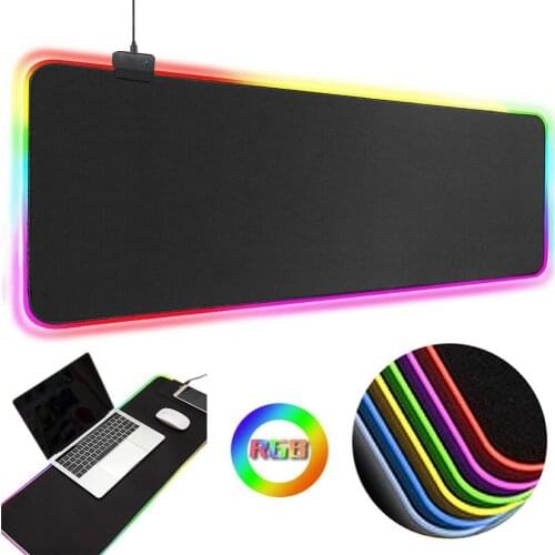 LED RGB Colorful Light Luminous High Quality Desktop Mouse Pad Carpet Computer Accessory