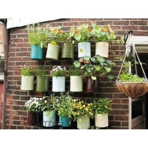 Zakka Iron flower pots planters wall pots home decoration classic design 9.5x10cm
