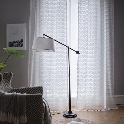 Curtains Wave Mesh Sheer For Bedroom Lace Tulle For Living Room Soft Yarn Window Fabrics