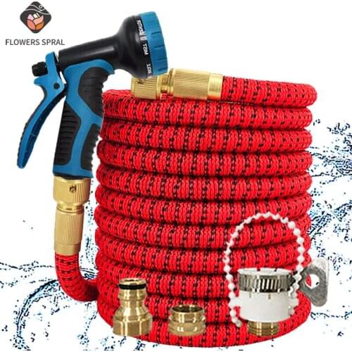 2021 Watering Hose Expandable Flexible Hose Stretch Water Garden Magic Hose For Car Wash Stretch Garden Sprayer Water Gun New
