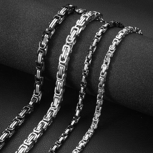 316 Stainless Steel Chain Necklace and Bracelet Multi Sizes Accessories for Jewelry with Lobster Claw Clasps S-001