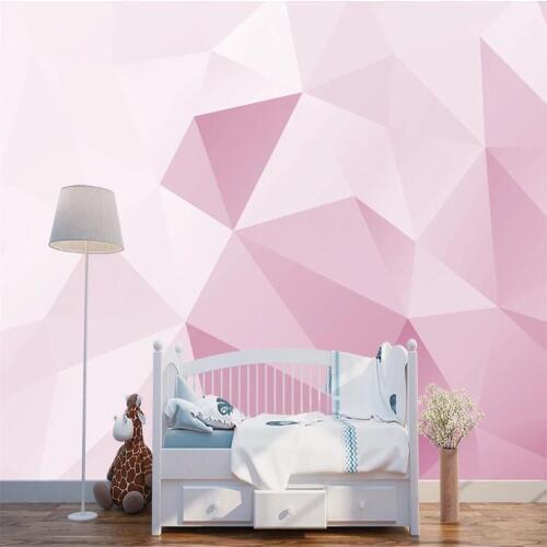 Milofi custom 3D wallpaper mural modern three-dimensional geometric pink personality background wall decoration painting wallpap