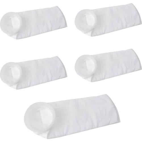 2019 New 1Pc Aquarium Fish Tank Filter Bag Mesh Net Sump Felt Sock Micron Replacement White Aquarium Filters Accessories