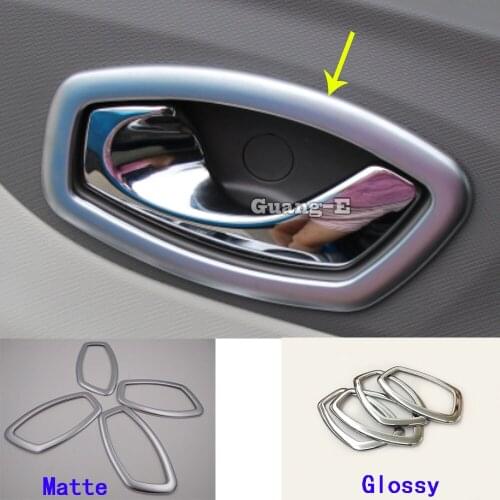 Car Cover Stick Trim Door Inner Built Handle Bowl Frame Lamp Moulding 4pcs For Renault Clio 2013 2014 2015 2016 2017 2018
