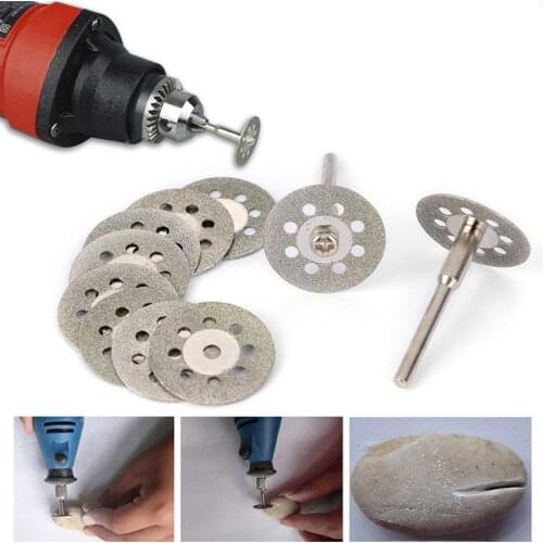 10pcs Circular Saw Blades Cutting Wheel Discs With 2pcs Mandrels Set Rotary Tool 22mm Alloy Saw Blade Power Tools Accessories