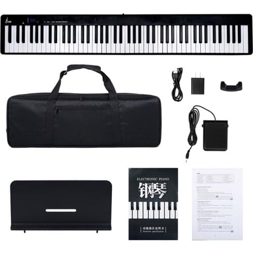 88 Keys Portable Folding Electronic Piano with Dual Speaker and Bluetooth for Beginner Professional Electronic Music Piano