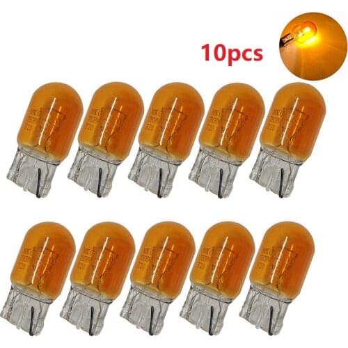 10pcs 7440 yellow halogen lamp W21W W21/5W T20 580 7443 car led Bulbs lamp For Turn Signal Light brake light 12V