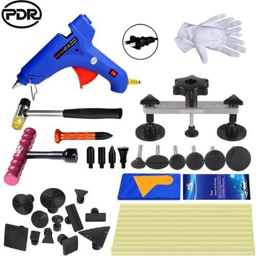 PDR dent repair tools pulling bridge glue gun glue puller tool set paintless dent removal tools kit DIY car repair hand tools