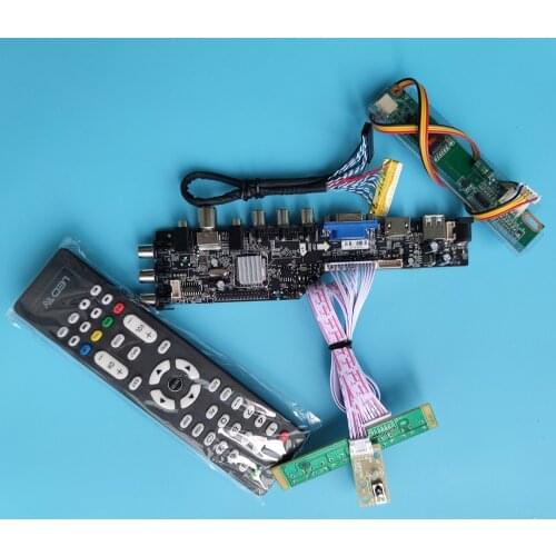 Kit For LP154W01 HDMI-compatible LED USB VGA AV TV driver digital DVB-T DVB-T2 Display panel 1280x800 controller board remote