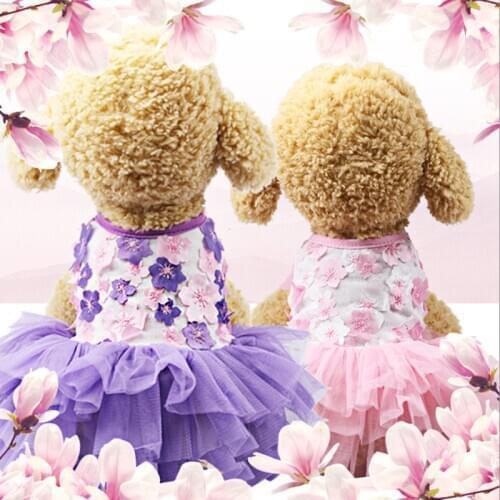 Summer Dog Clothes Dog Dress For Small Dog Pet Party Birthday Wedding Bowknot Dress Puppy Costume Spring Pet Clothes 544030