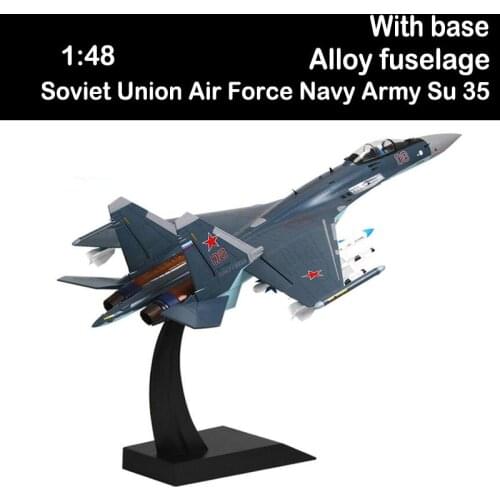 1/48 Soviet Union Air Force Navy Army Su 35 Fighter Aircraft Russia Airplane Model Adult Children Toy Display Plane Collection