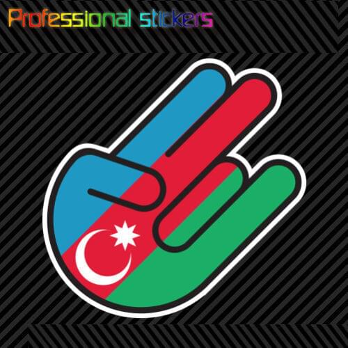 Azerbaijani Shocker Sticker Die Cut Decal Self Adhesive Vinyl Azerbaijan AZE AZ Stickers for Motos, Cars, Laptops, Phone