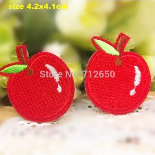New arrival 10 pcs little apple Embroidered cartoon patch iron on Applique motif, garment embroidery patch DIY accessory