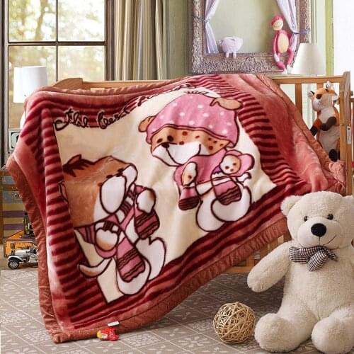 Raschel Blankets Cartoon Super Soft Baby Blanket Double Thicken Warm Kids Quilts Plush Sheets Children Blanket Gift Blankets