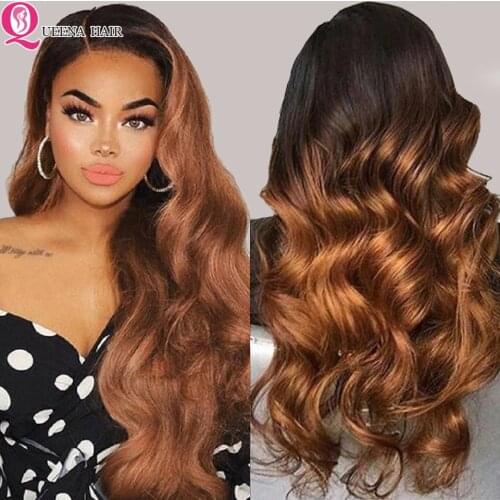 Ombre Human Hair Wig Body Wave Lace Front Wig 1B 30 Human Hair Lace Frontal Wigs Ombre Honey Blonde Lace Front Wig Brazilian Wig