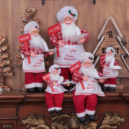 Christmas Decoration New Santa Claus Doll Creative Sitting Posture Hanging Leg Standing Posture Standing Chef Old Man