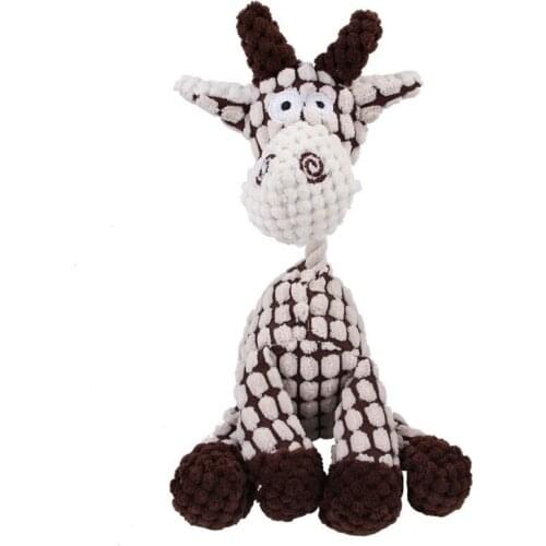 Cute Animal Shape Plush Chew Toys For Dog Interactive Toy, Dogs Bite-resistant Molar Training Doll,Vocalization Bite Squeak Toys