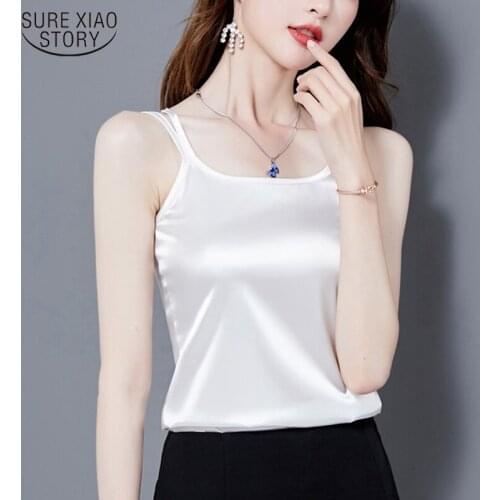 Summer Tank Top New Sexy Slim Fit Inside and Outside Camisole Women Fashion Solid Color Wild Nylon Tops for Woman 9294