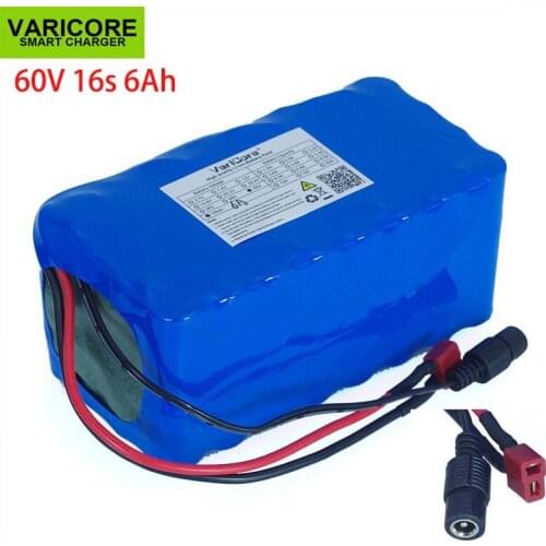 VariCore 16S2P 60V 6Ah 18650 Li-ion Battery Pack 67.2V 6000mAh Ebike Electric bicycle Scooter with 20A discharge BMS 1000Watt