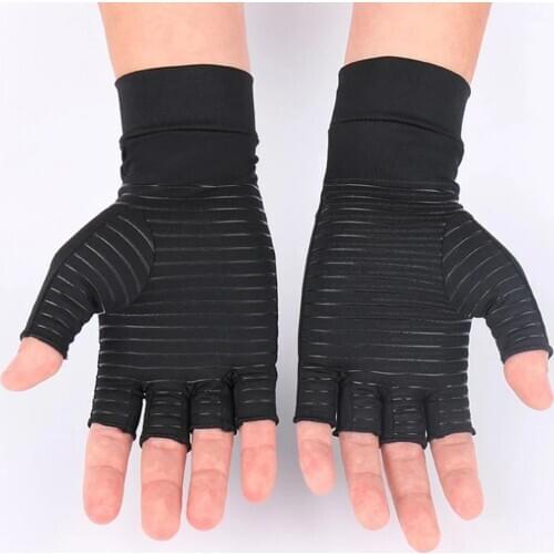 1 Pair Womens Mens Therapy Compression Gloves Hand Arthritis Joint Pain Relief Half Full Finger Therapy Gloves