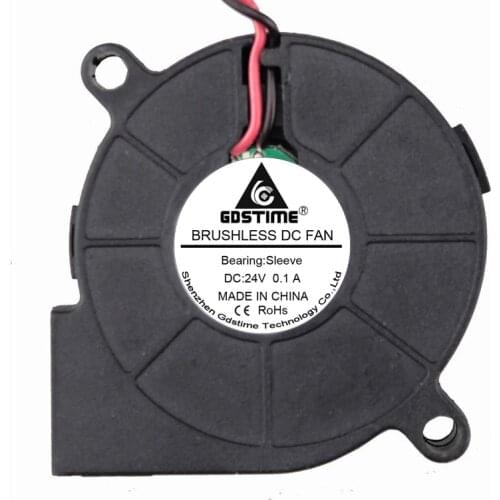 1pcs Gdstime 24V 50mm x 15mm Blower Fan 2 Pin 5015S 50x50x15mm Brushless Cooling DC Centrifugal Fan