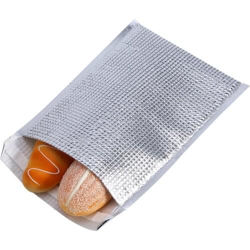 10pcs Aluminum Foil Insulation Takeaway Food Picnic Winter Warm Bag Seafood Cake Fresh Frozen Ice Pack Thicker Lunch Cold Bag