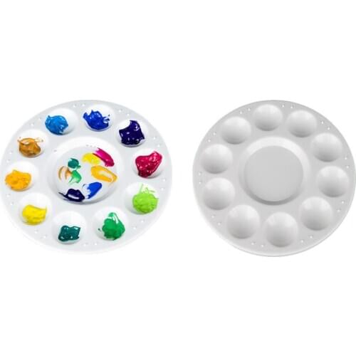 1x Art Alternatives Paint Tray Artist Watercolor Plastic 10 Holes Palette White
