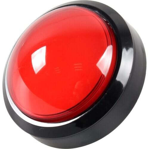 1x 4 Inch 100mm Big Dome 12V LED Illuminated Push Buttons With Microswitch For Arcade Machine Video Games Parts