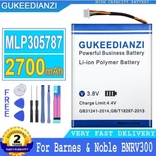 2700mAh GUKEEDIANZI Battery DR-NK03 MLP305787 S11ND018A for Barnes & Noble BNRV300,BNTV350,Nook Simple Touch, Simple Touch 6"