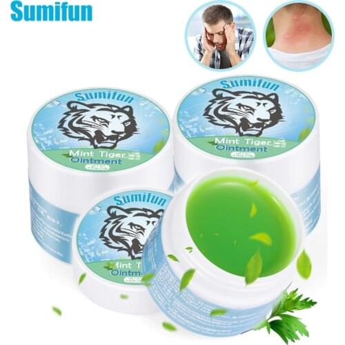 3pcs Tiger Balm Herbal Cooling Oil Mint Refreshing Cream Mosquito Bites Anti Itch Plaster Headache Dizziness Cold Ointment Care