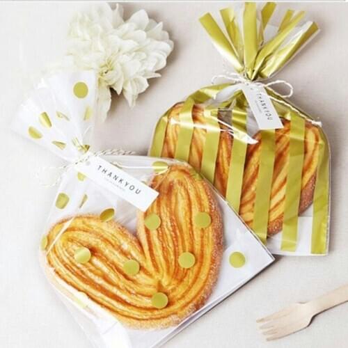 50pcs Treat Bag Cookie Candy Gift Bags for Candy Biscuits Snack Baking Package Event Party Decor Supplies