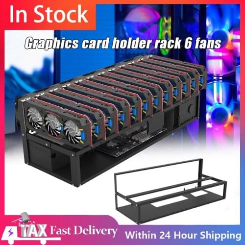 6 - 12 GPU Open Miner Mining Rig Frame Case Motherboard Board Bracket Bitcoin Video Card Miner Kit Farm Rack Only майнинг ферма