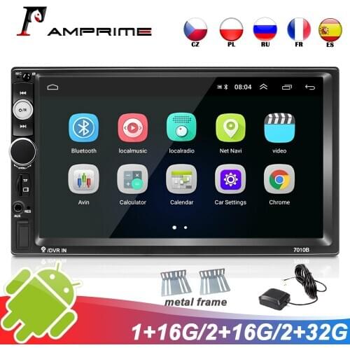 AMPrime 2 Din Car Radio Android Car Multimedia GPS Navigation Wifi Autoradio Bluetooth MP5 Stereo FM Audio For Kia Backup Camera