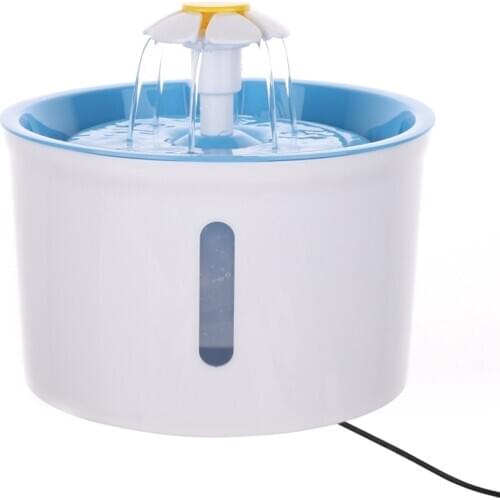 Pet Automatic Water Dispenser Electric Round Fountain Water Feeder Cats Dogs Pet Bowl Visible Drinking Water Feeder EU/US Plug